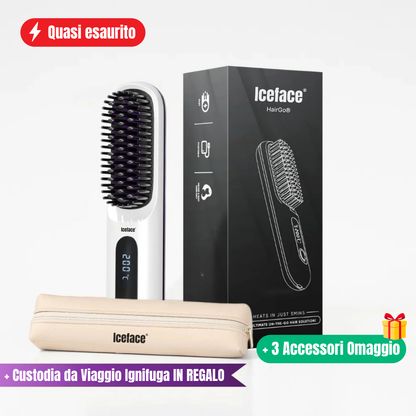 HairGo® - Spazzola Lisciante Riscaldata - Portatile & Senza Fili