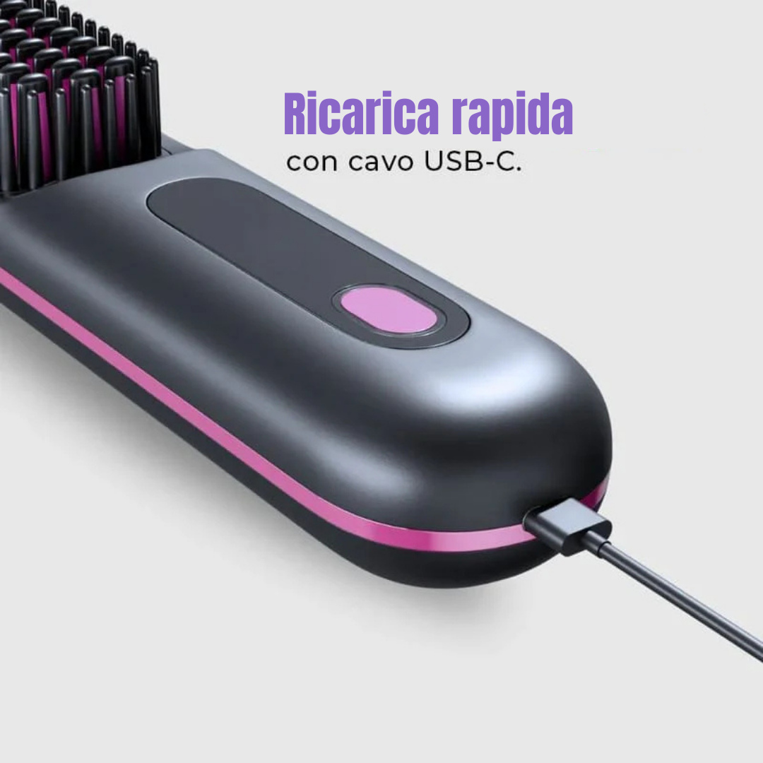 HairGo® - Spazzola Lisciante Riscaldata - Portatile & Senza Fili
