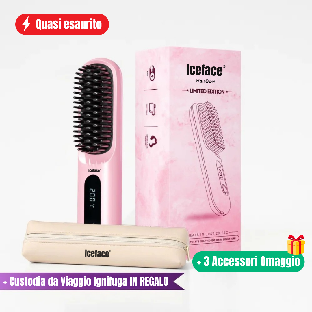 HairGo® - Spazzola Lisciante Riscaldata - Portatile & Senza Fili