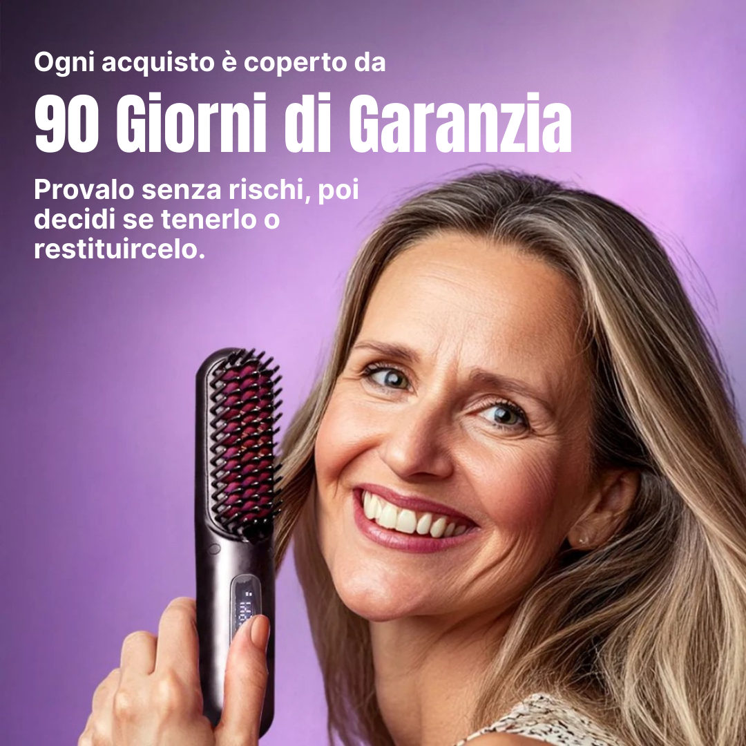 HairGo® - Spazzola Lisciante Riscaldata - Portatile & Senza Fili