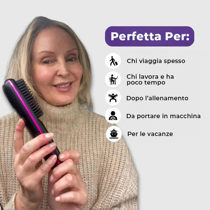 HairGo® - Spazzola Lisciante Riscaldata - Portatile & Senza Fili