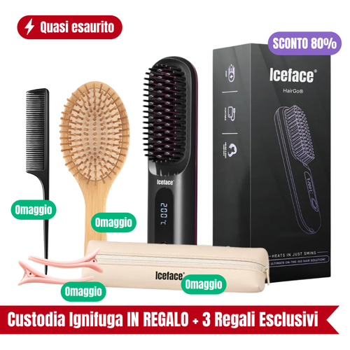 HairGo® - Spazzola Lisciante Riscaldata - Portatile & Senza Fili