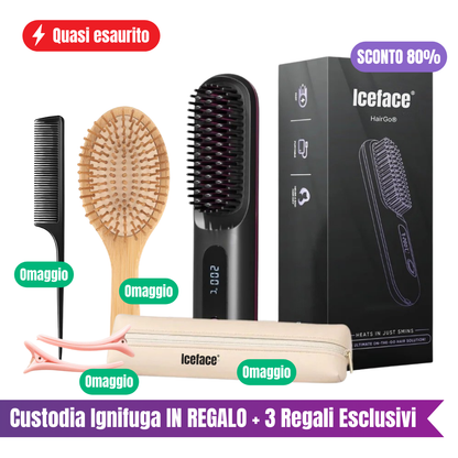 HairGo® - Spazzola Lisciante Riscaldata - Portatile & Senza Fili